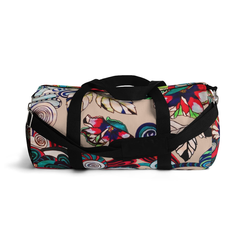 Artsy Floral Pop Nude Duffel Bag