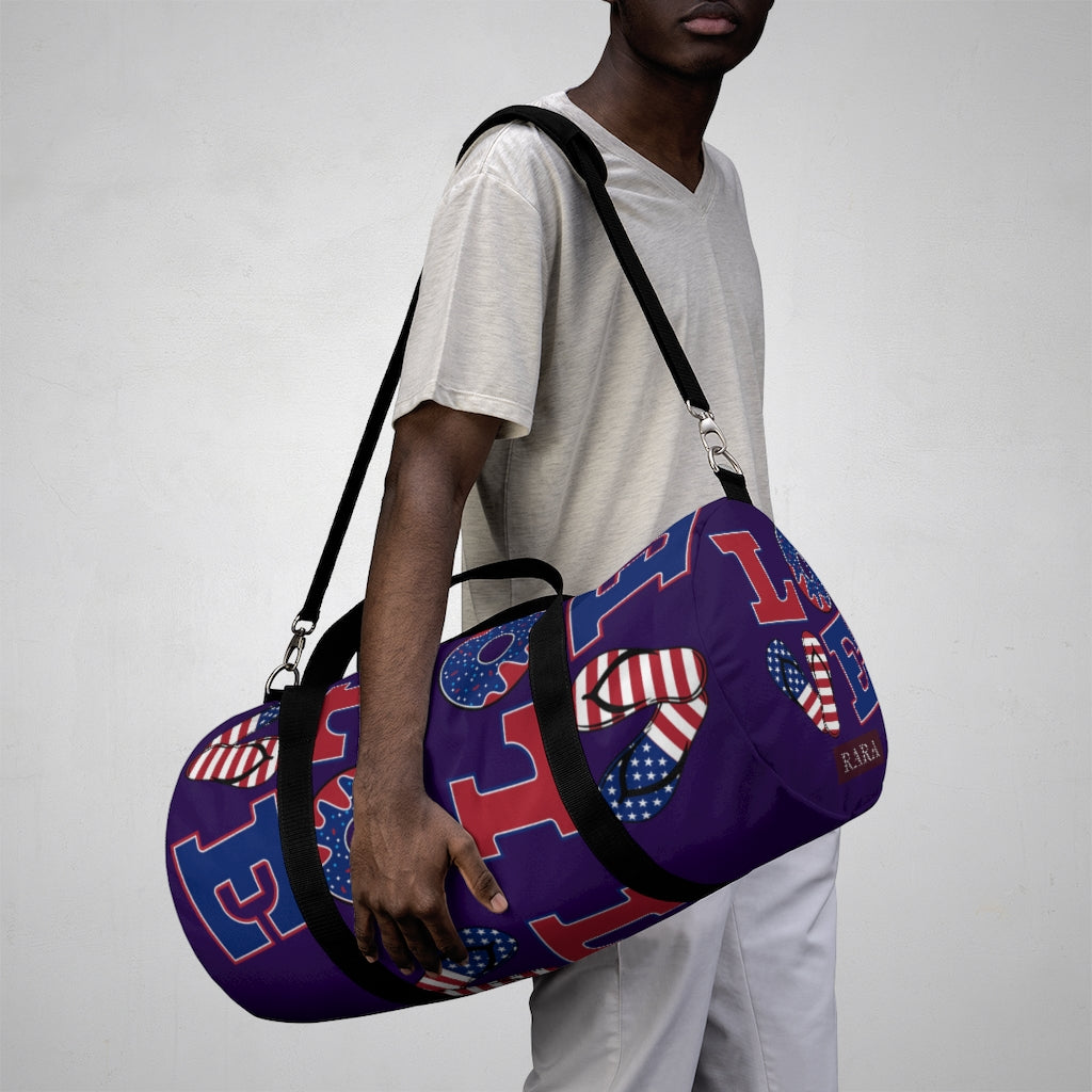American Love Violet Duffel Bag