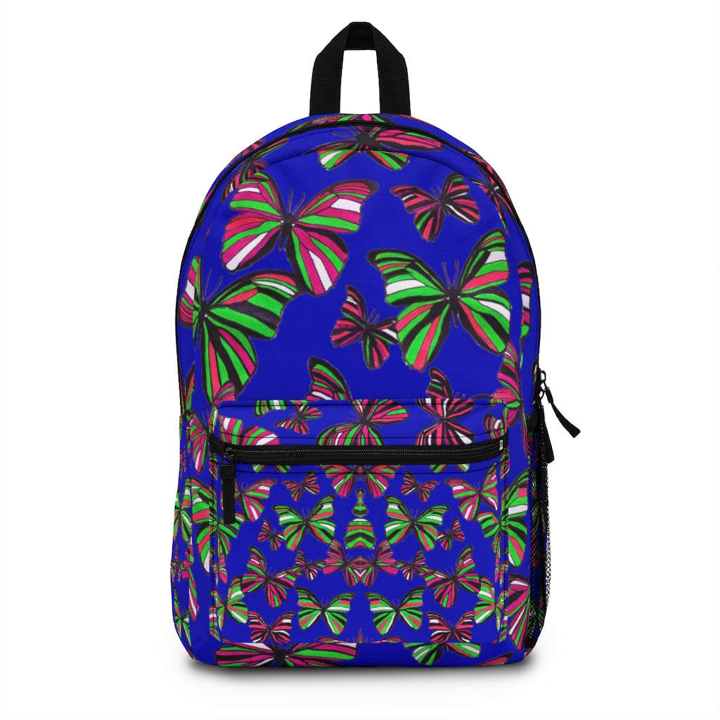 Butterflies Royal Blue Backpack