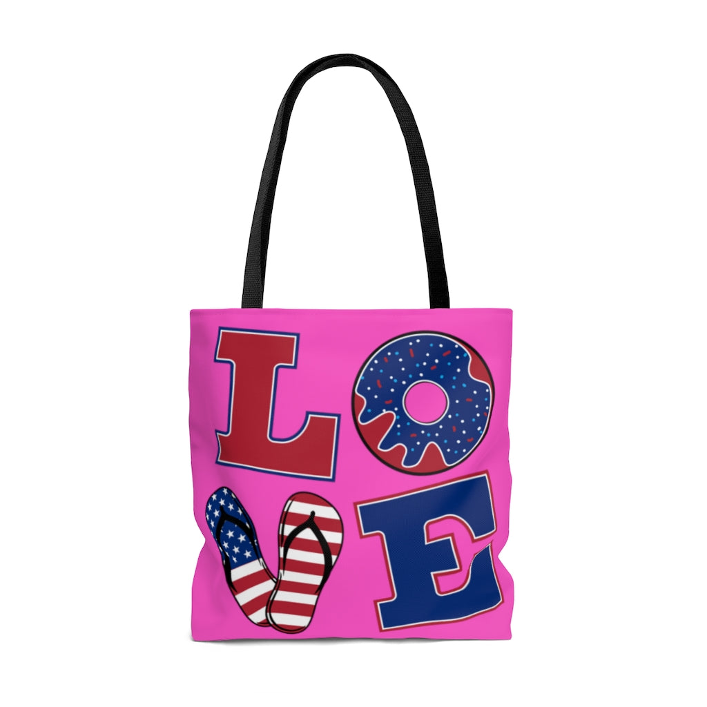 AOP American Love Candy Tote Bag