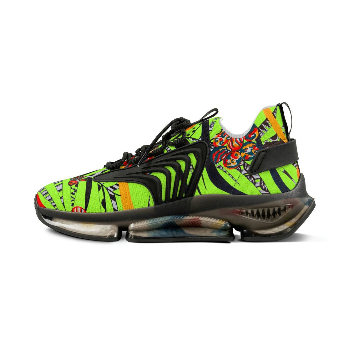 Lime Green Wildly Wicked OTT Men's Mesh Knit Sneakers