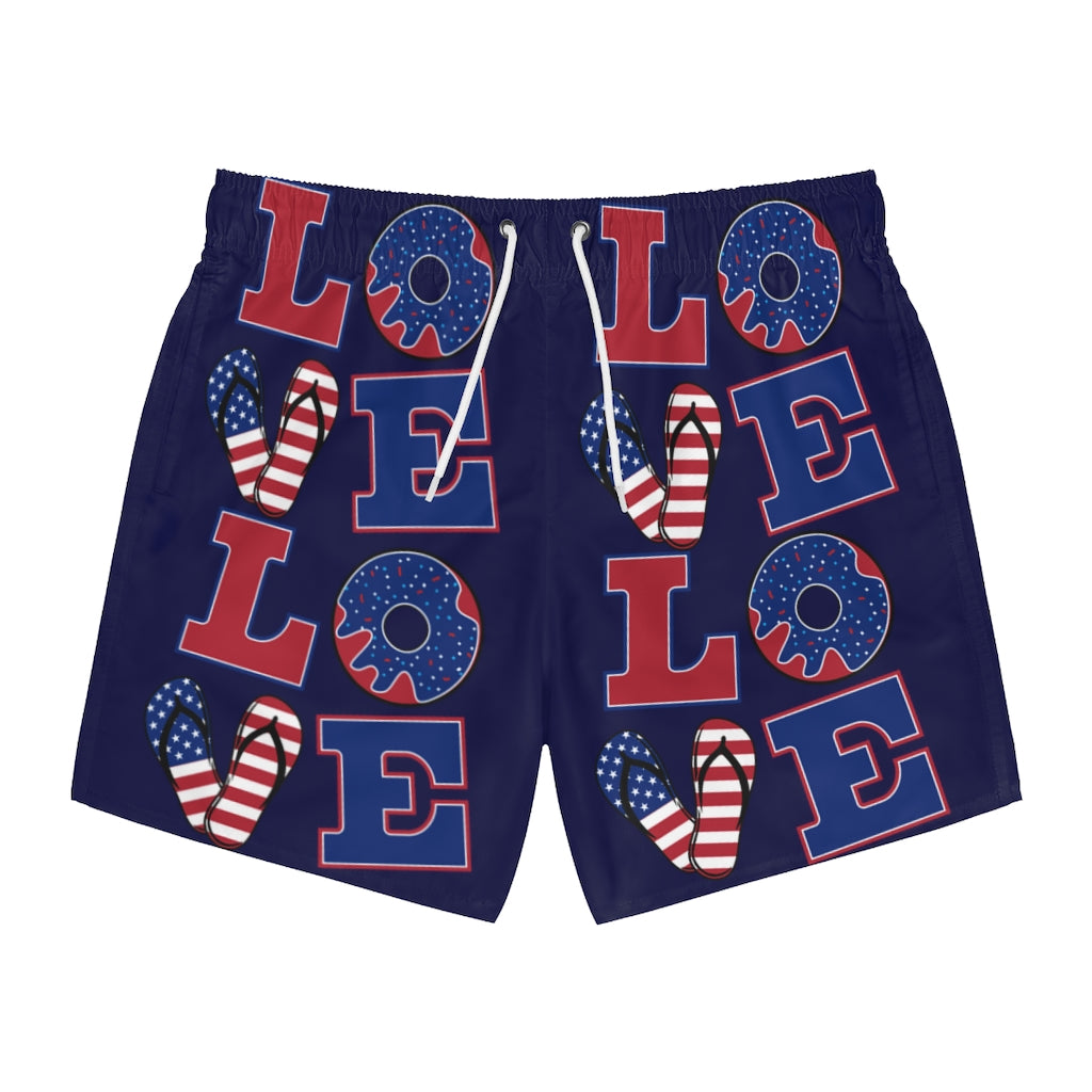 Men's American Love Ink Swimming Trunks