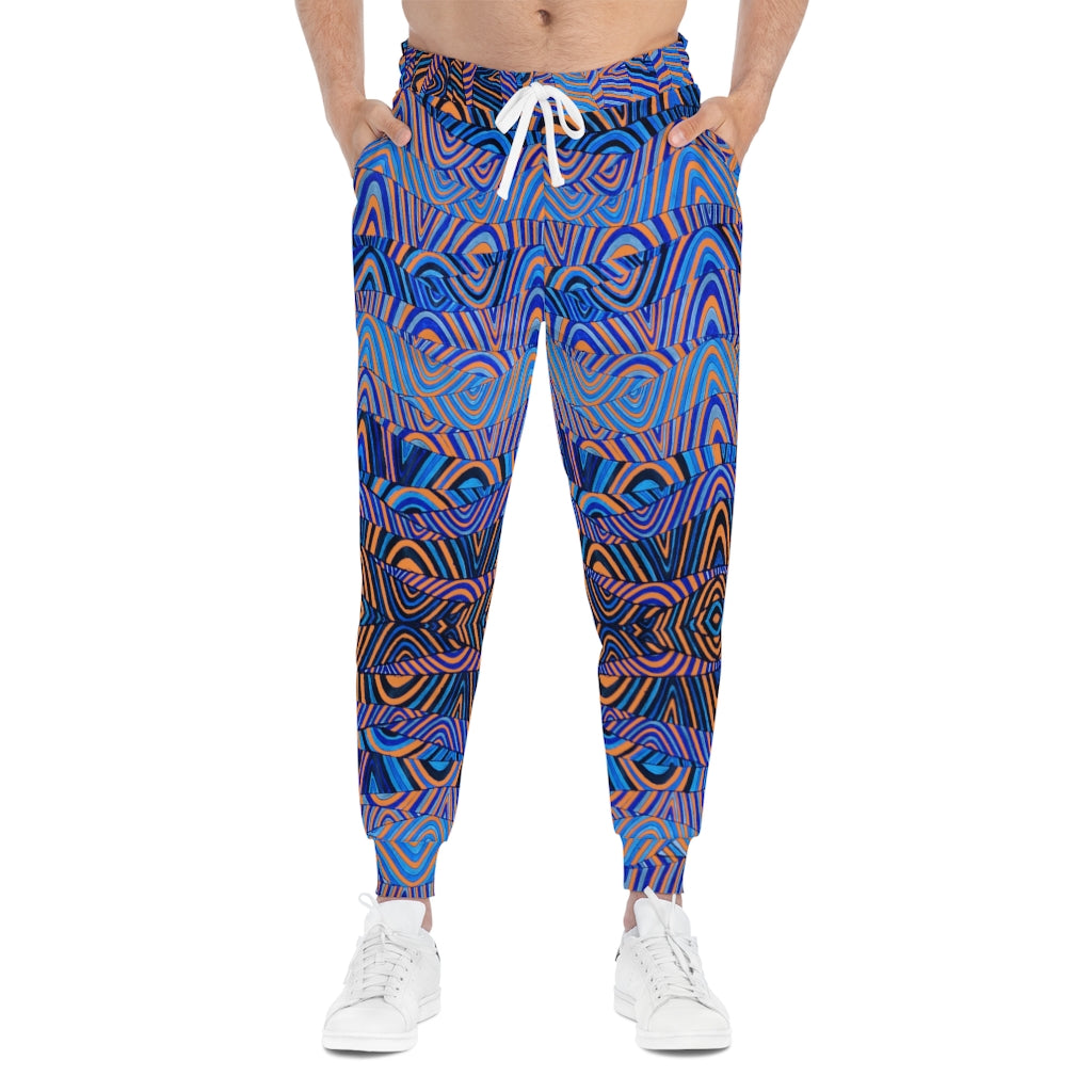 peach unisex psychedelic print joggers