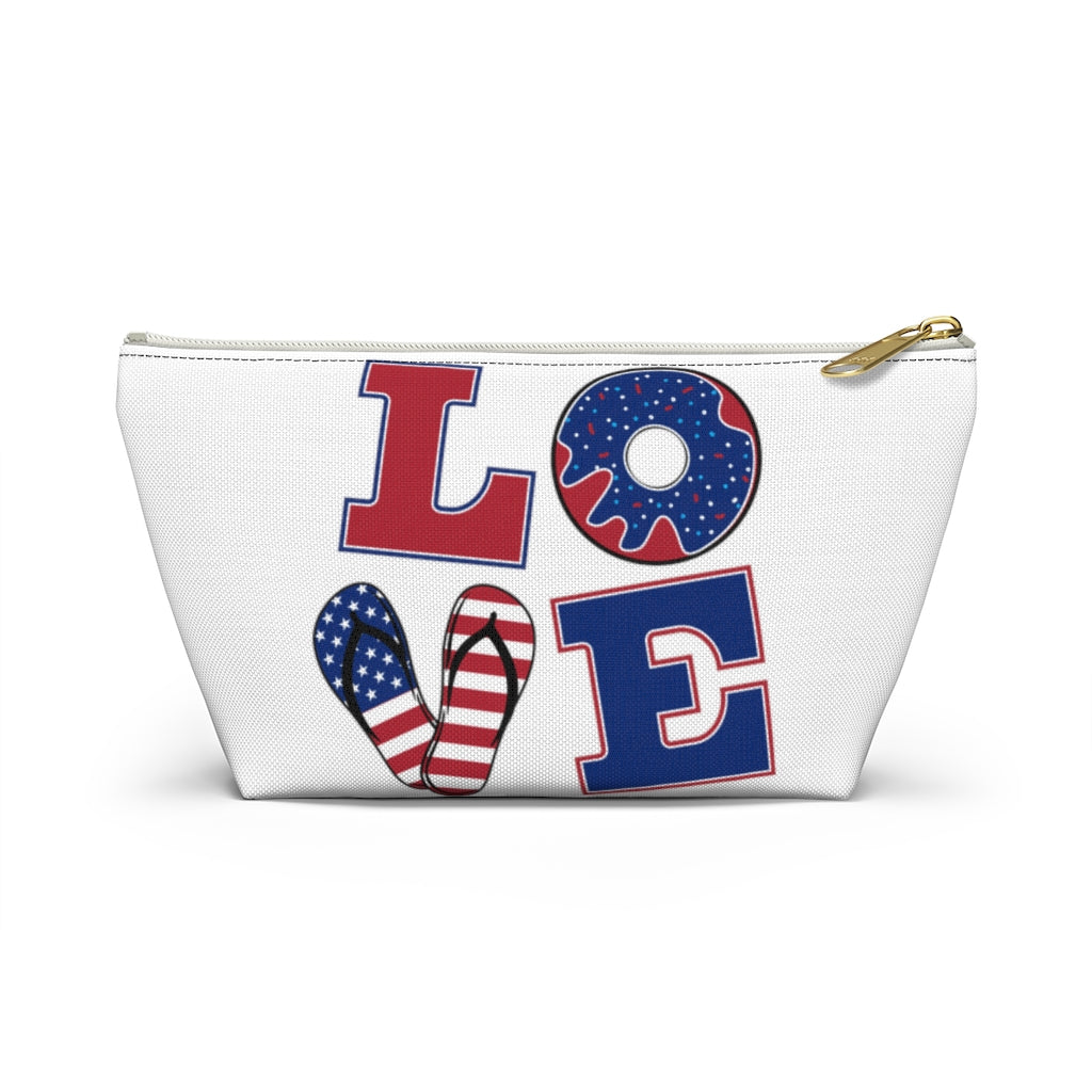 Love White Accessory Pouch