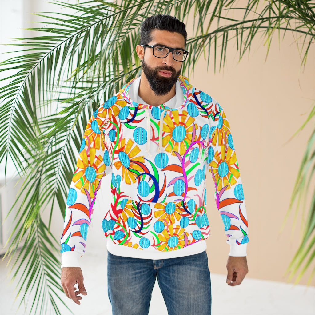 Unisex Sunflower Pullover Jet White Hoodie