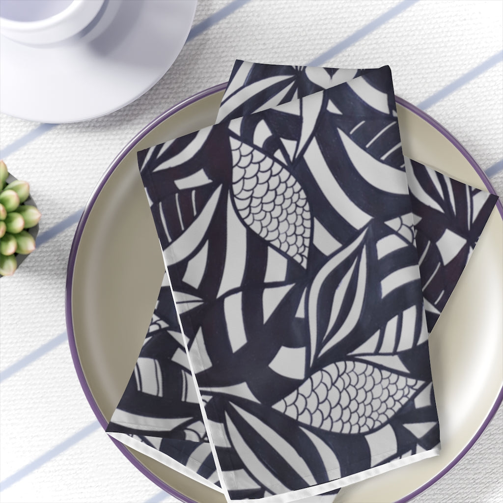 Slate Tropical Minimalist Napkin