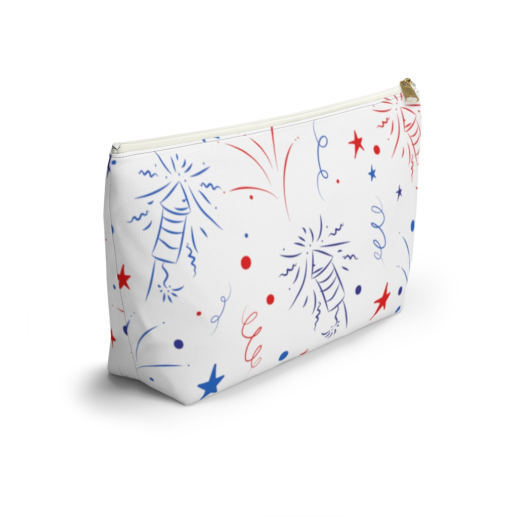 Firecracker White Accessory Pouch