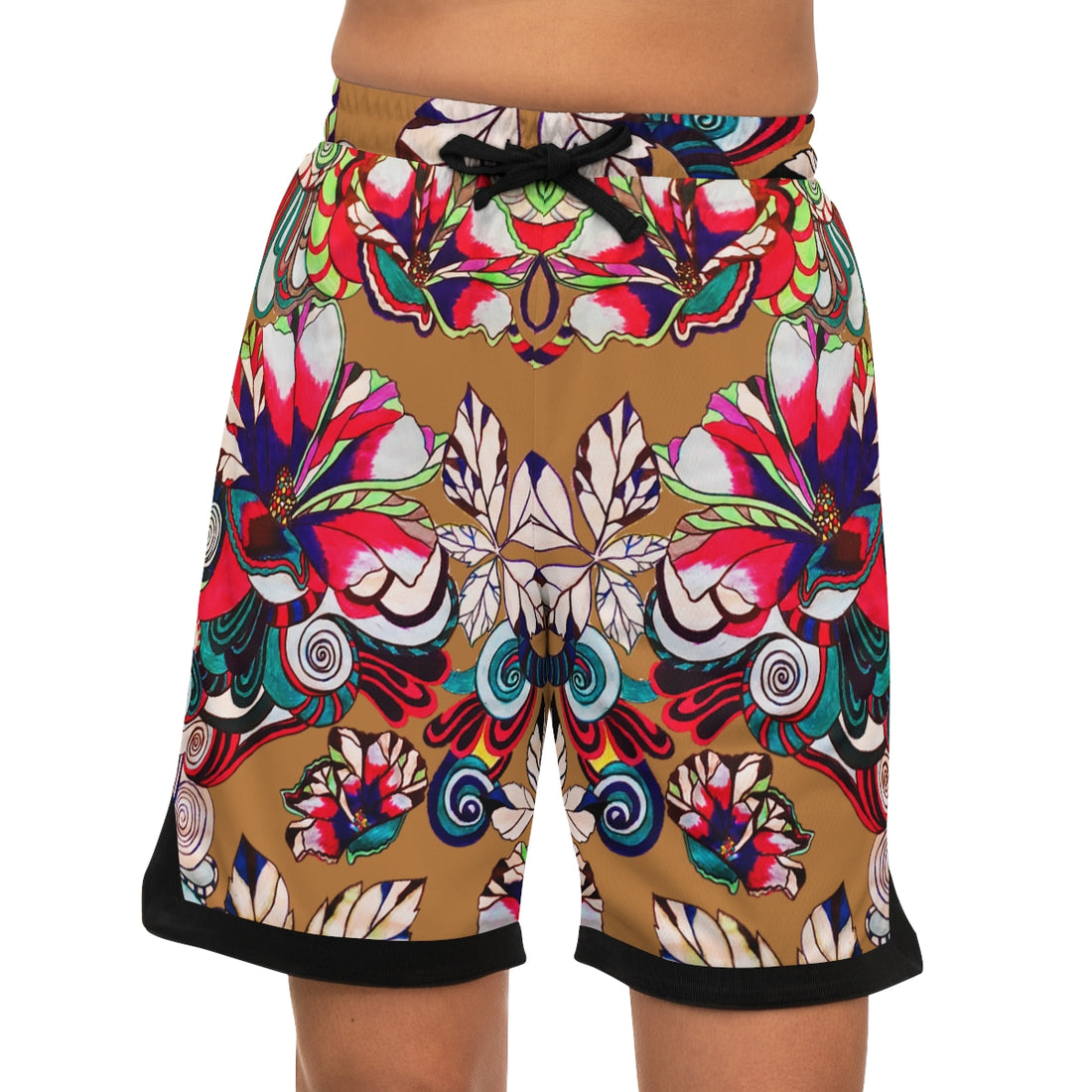 Tussock Graphic Floral Basketball Rib Shorts (AOP)