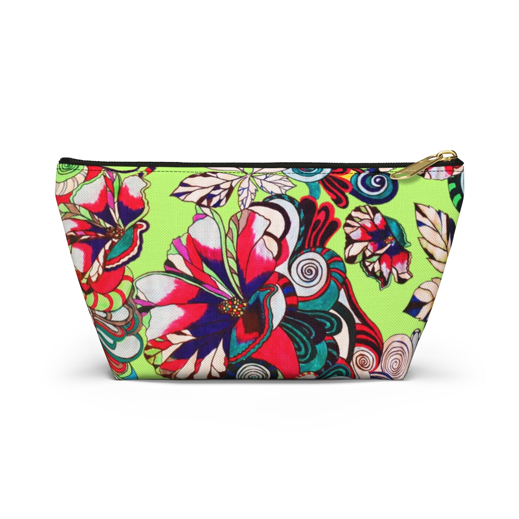 Artsy Floral Pop Lime Accessory Pouch
