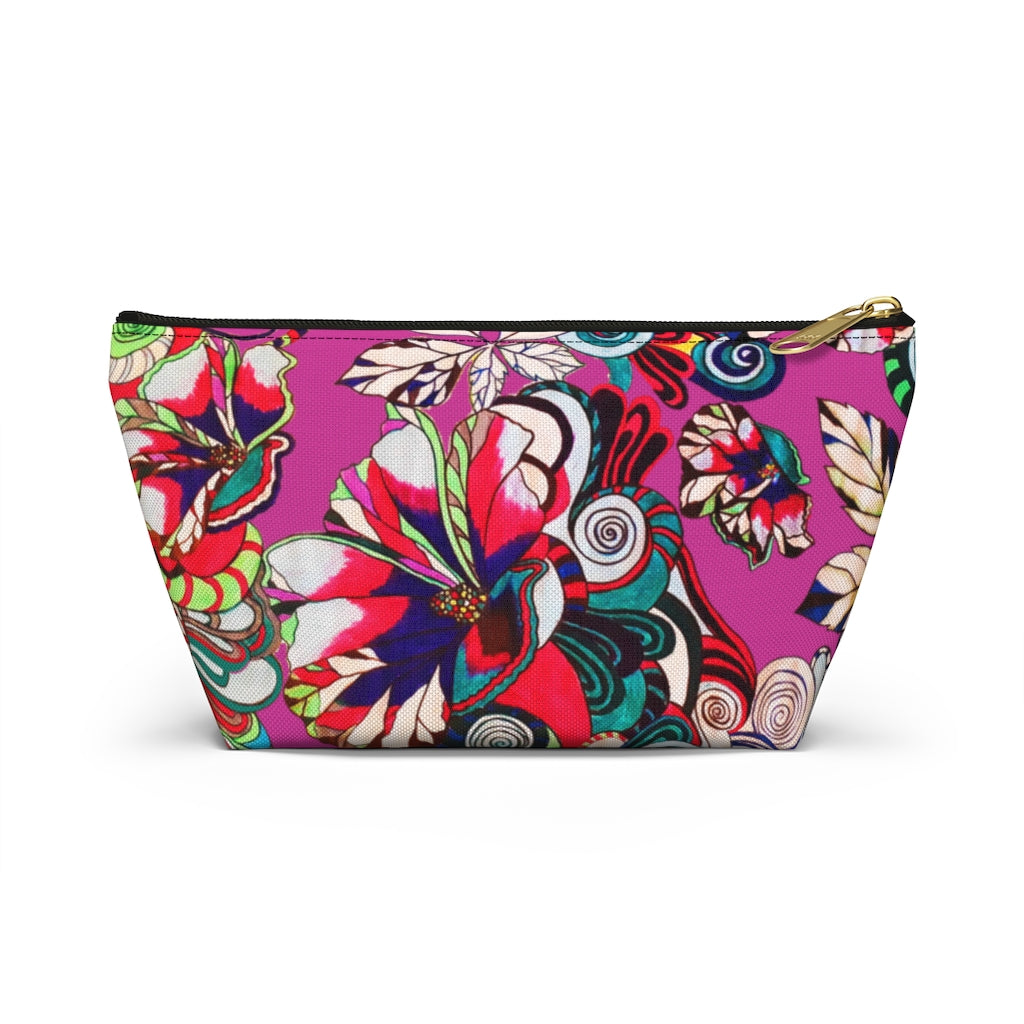 Floral Pop Magenta Accessory Pouch