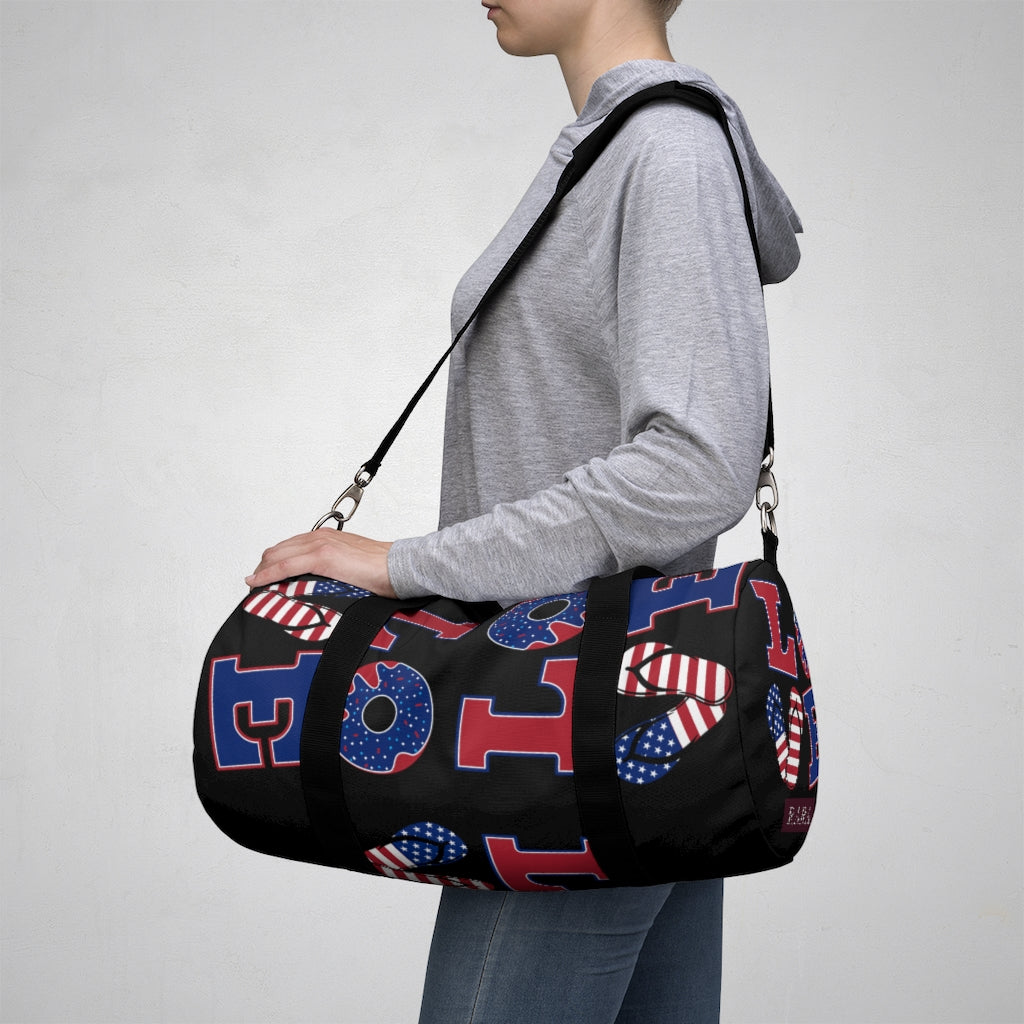 American Love Black Duffel Bag