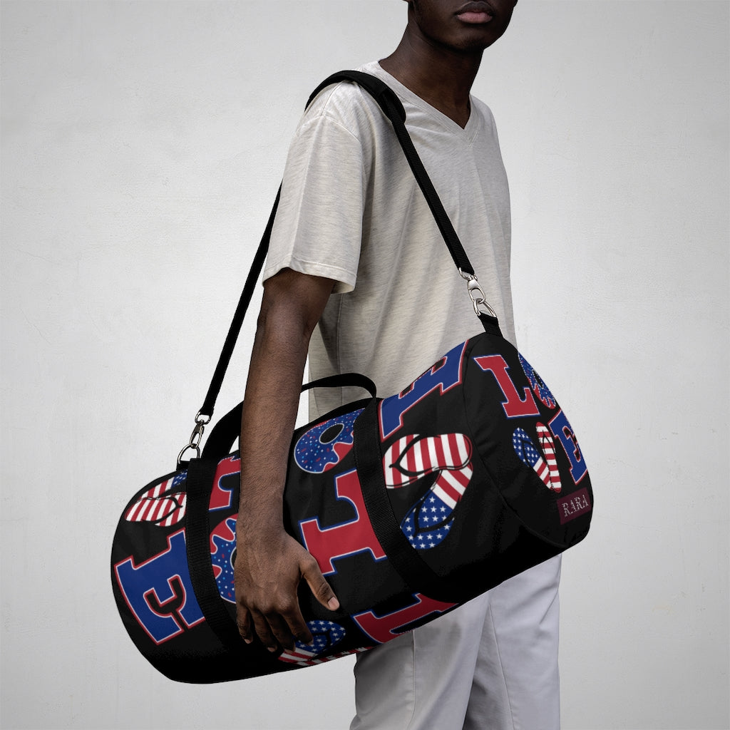 American Love Black Duffel Bag