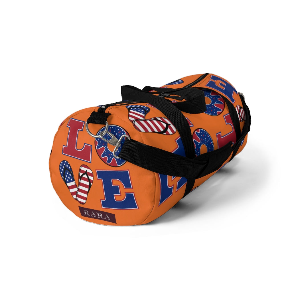 American Love Orange Duffel Bag