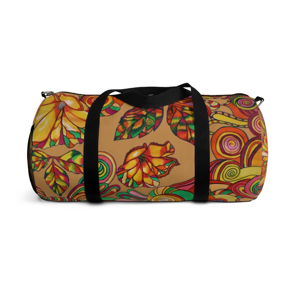 Artsy Floral Tussock Duffel Bag