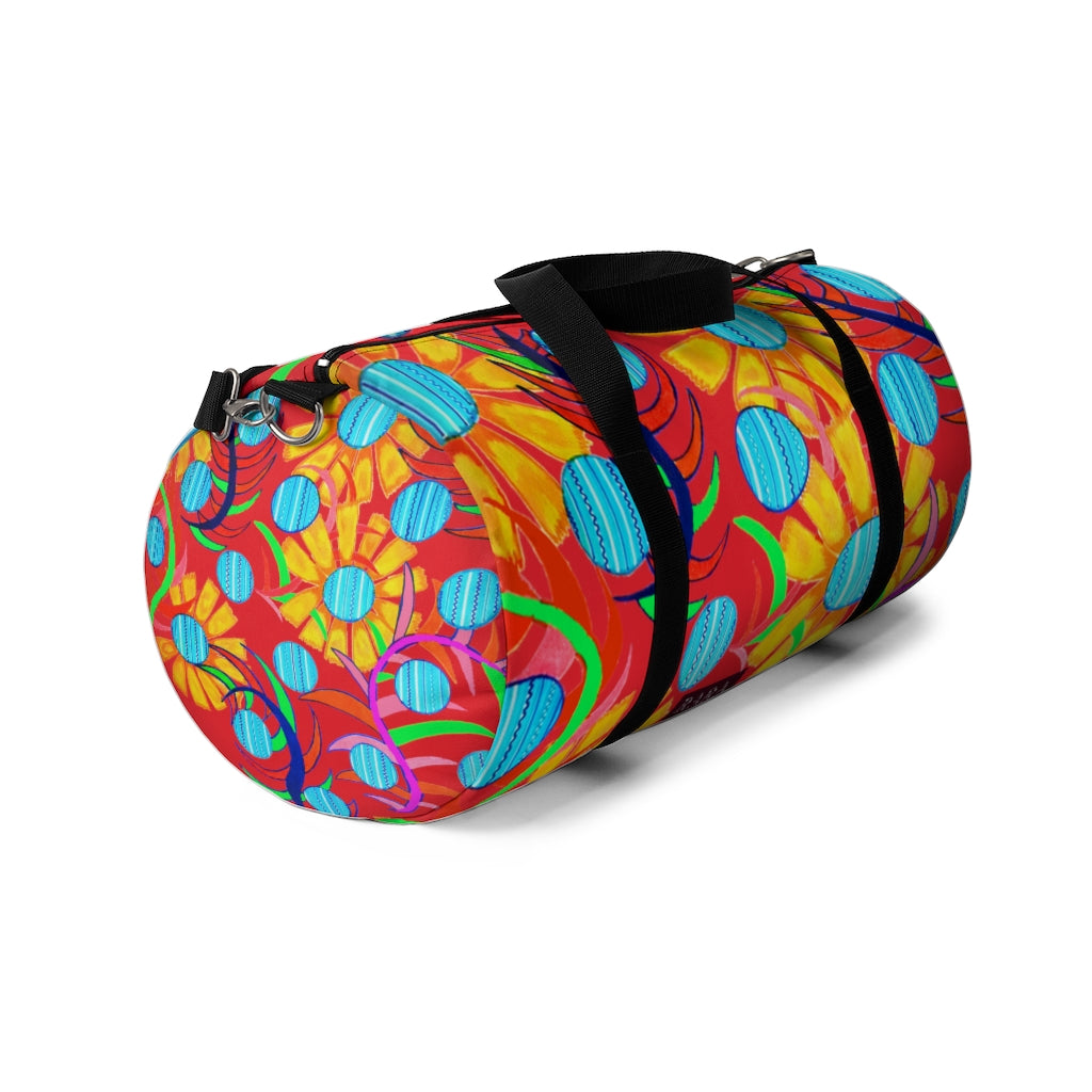 Sunflower Scarlet Duffel Bag