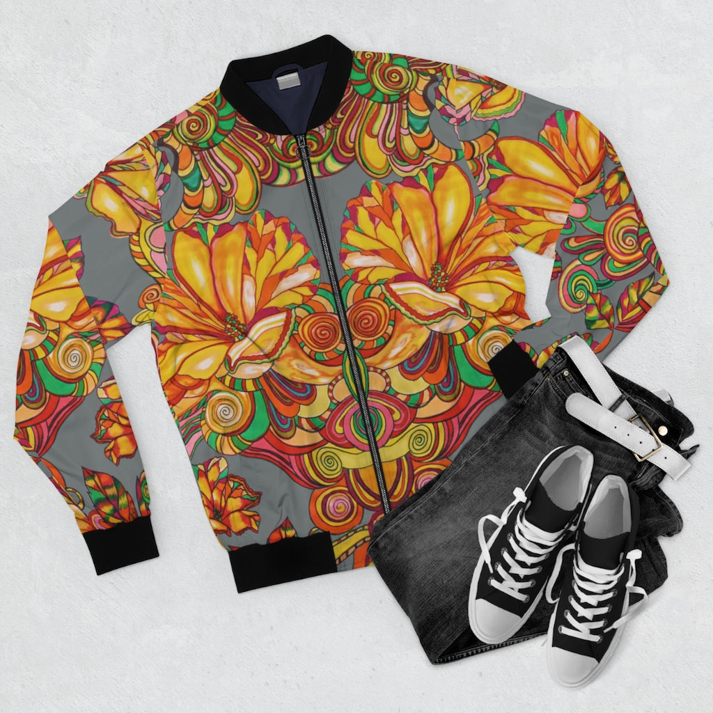 Ash Men's Artsy Floral Bomber Jacket