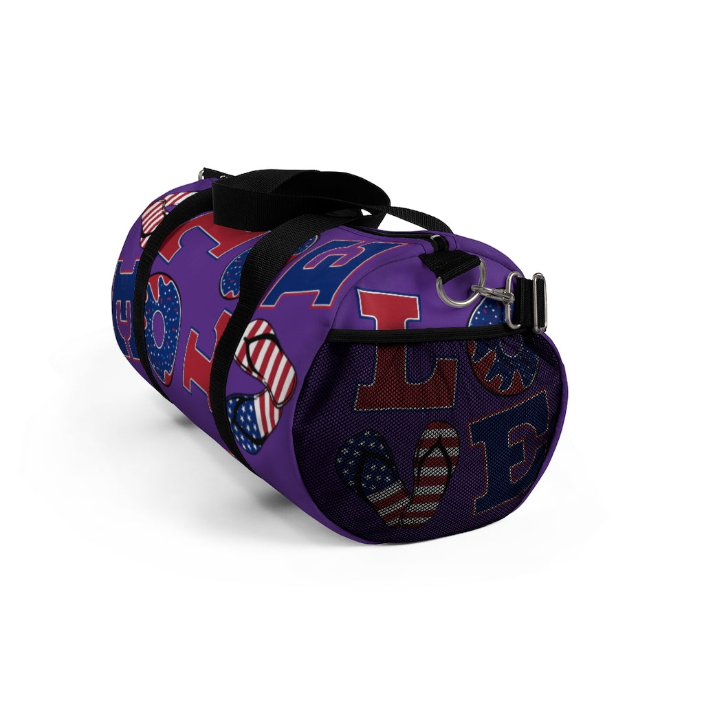 American Love Purple Duffel Bag
