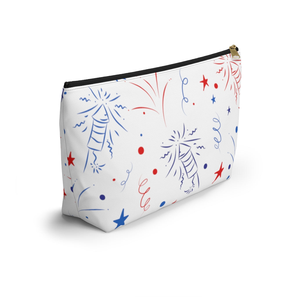 Firecracker White Accessory Pouch