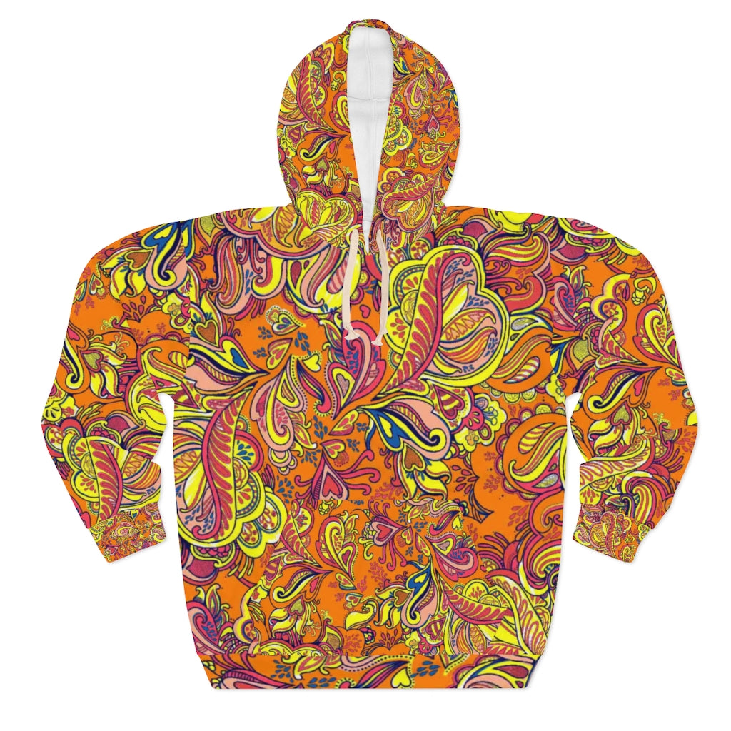 Paisley Hearts Pullover Hoodie