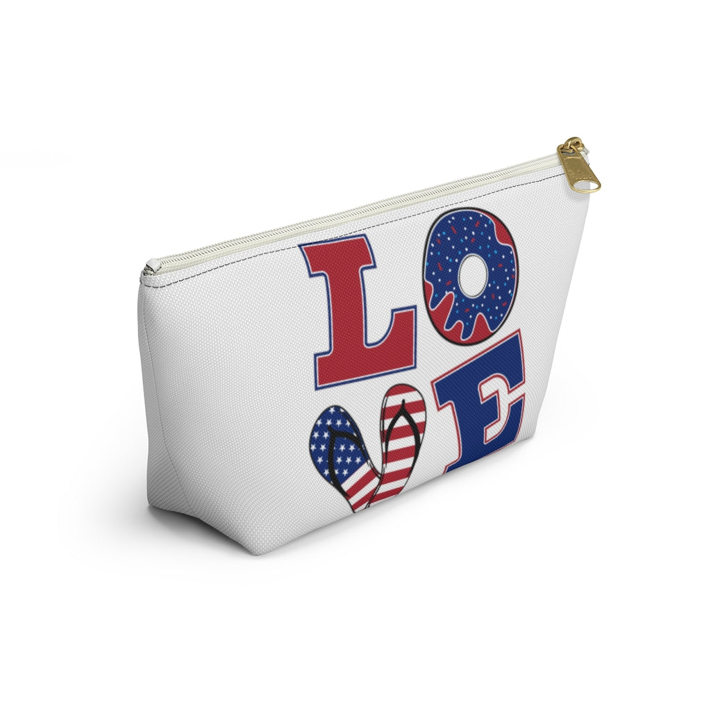 Love White Accessory Pouch
