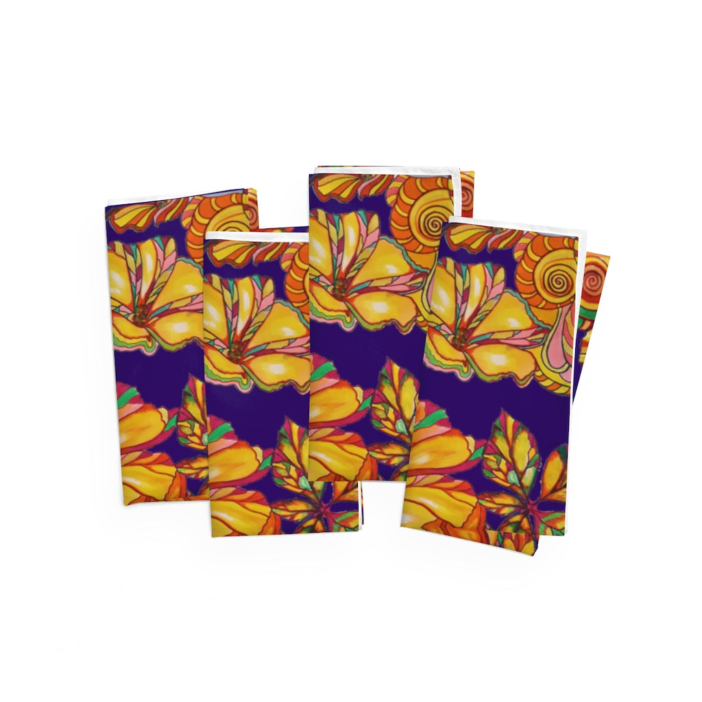 Violet Artsy Floral Napkin
