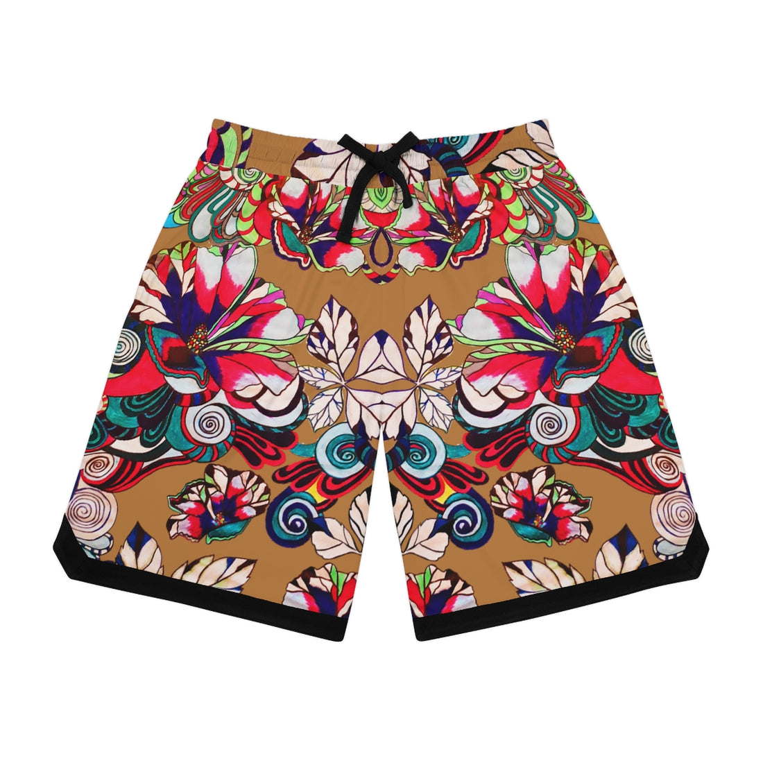 Tussock Graphic Floral Basketball Rib Shorts (AOP)