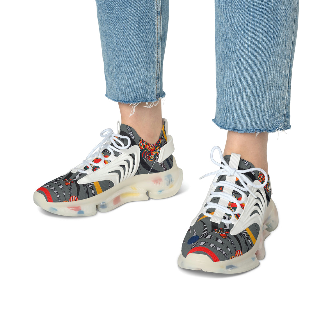 Ash Grey Wildly Wicked OTT Women's Mesh Knit Sneakers