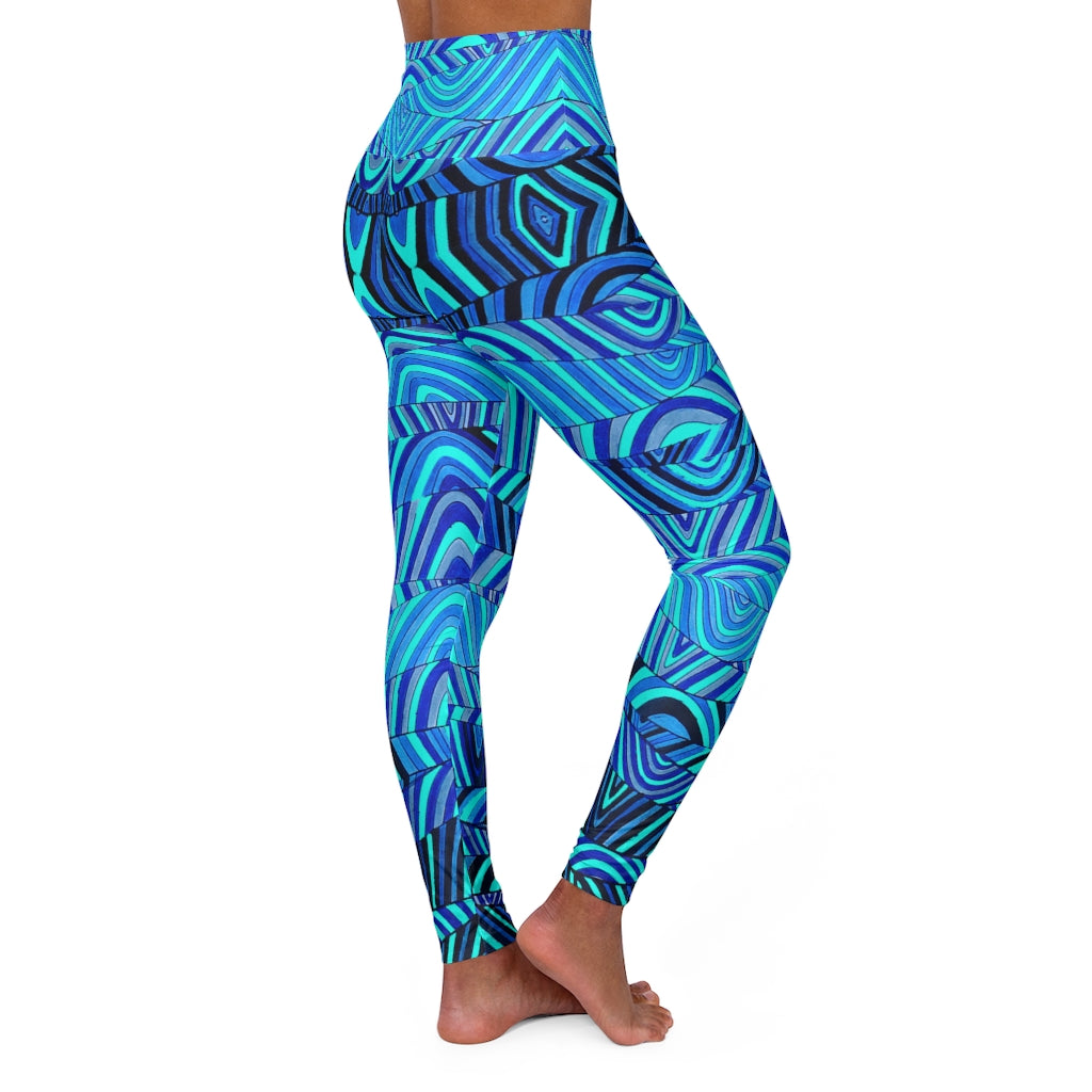Cyan Sonic Yoga Leggings