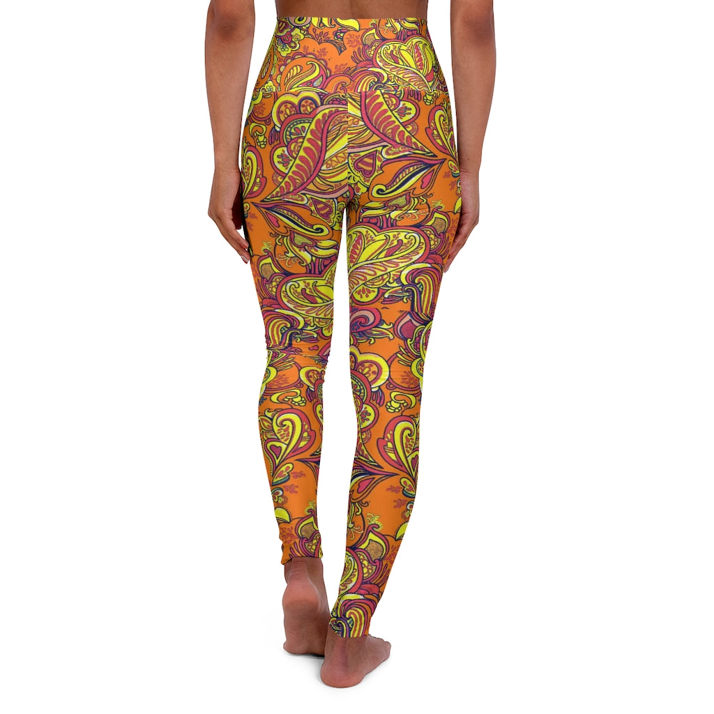 Paisley hearts Yoga Leggings