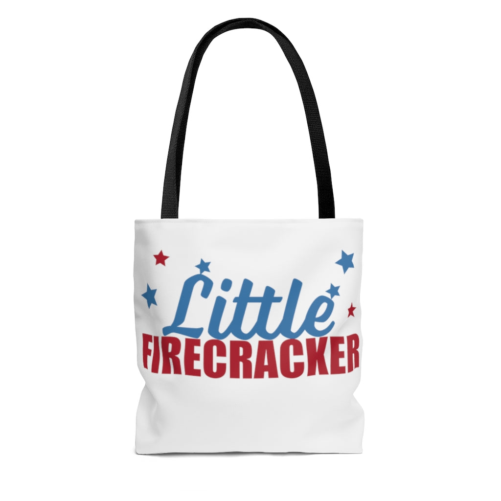 AOP Fire Cracker White Tote Bag
