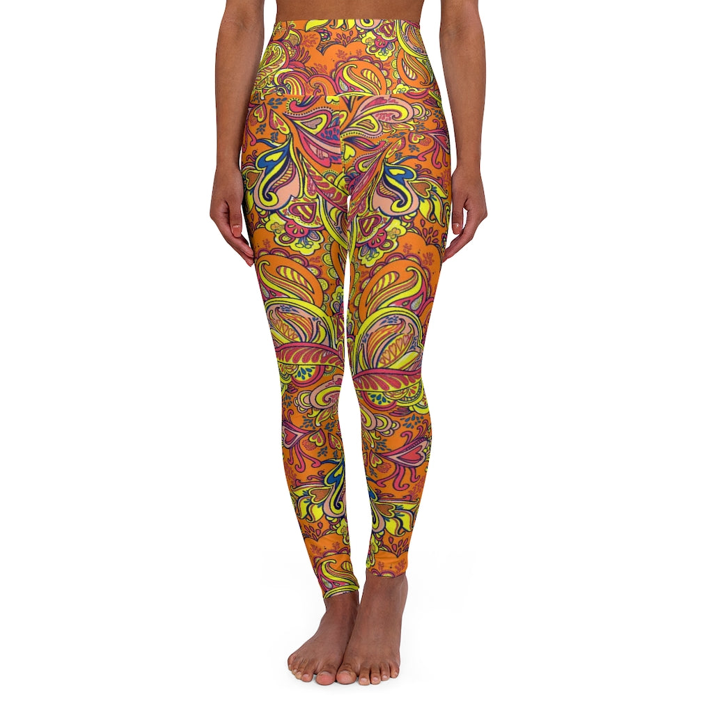 Paisley hearts Yoga Leggings