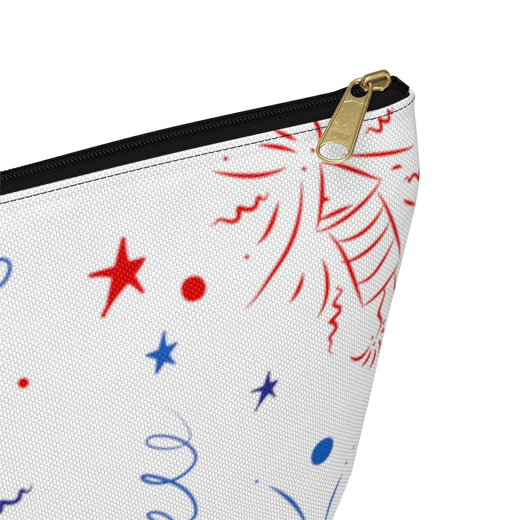 Firecracker White Accessory Pouch