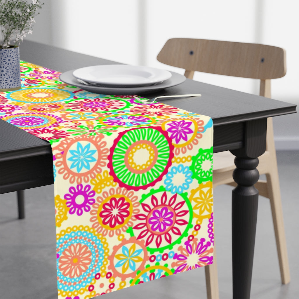 70s Vibe Lemon Table Runner