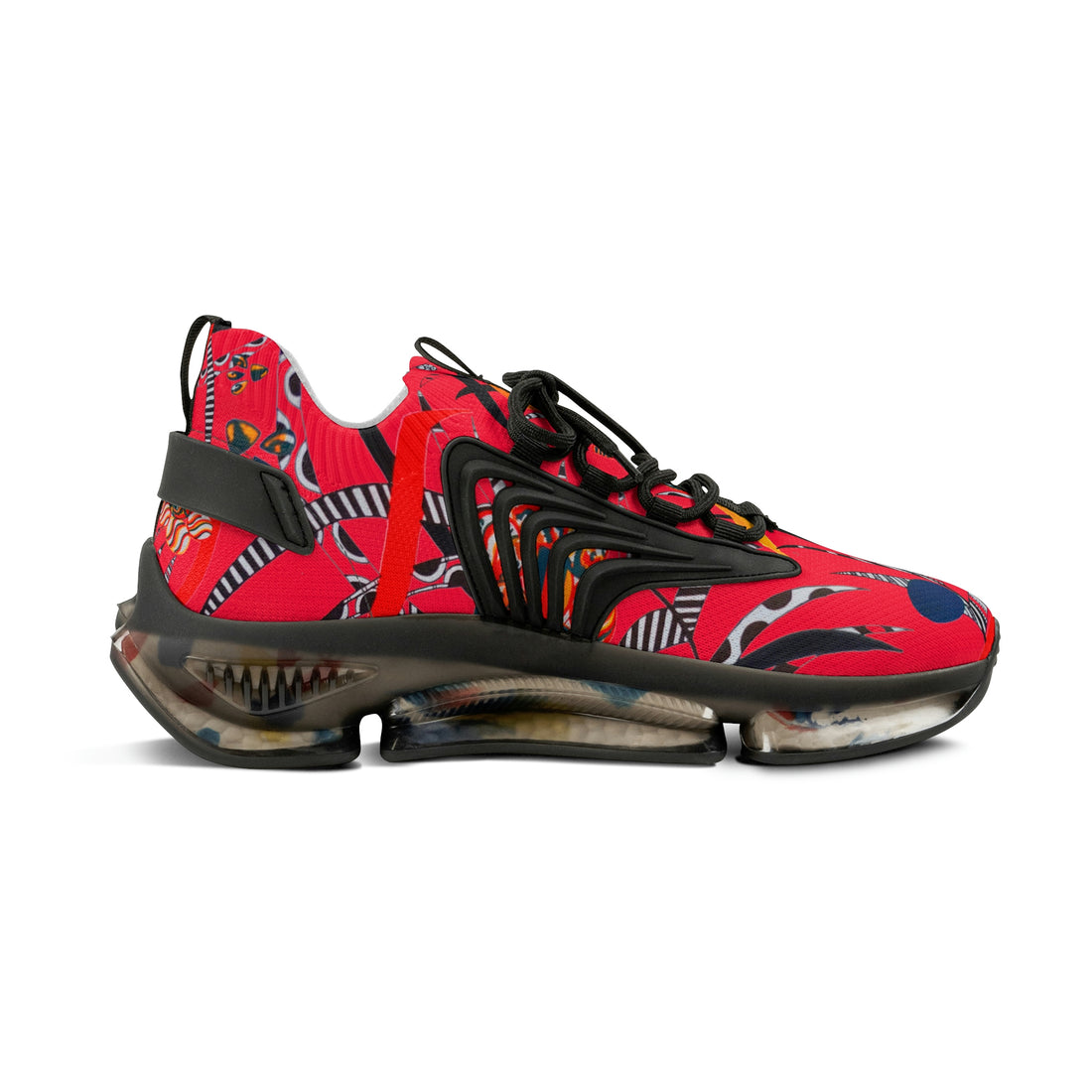 Red Wildly Wicked OTT Men's Mesh Knit Sneakers