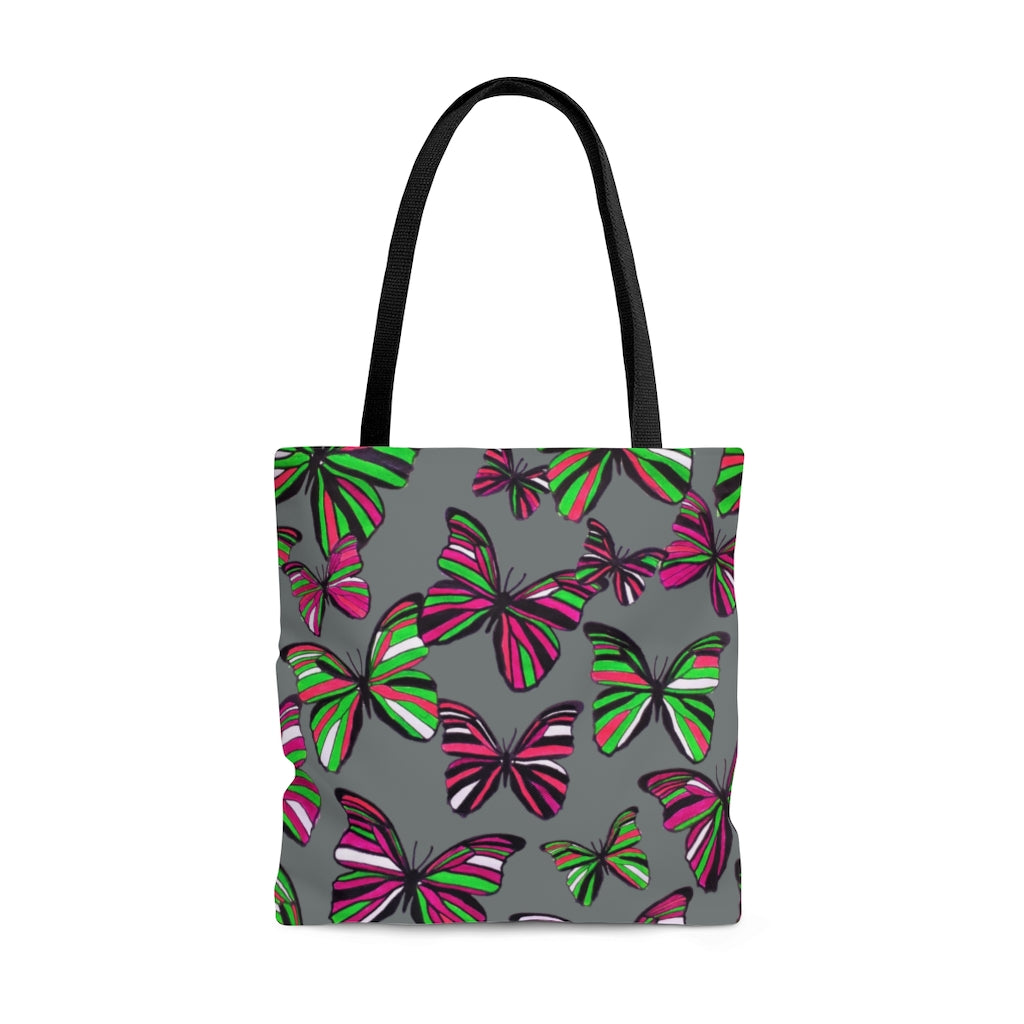 AOP Butterflies Ash Tote Bag