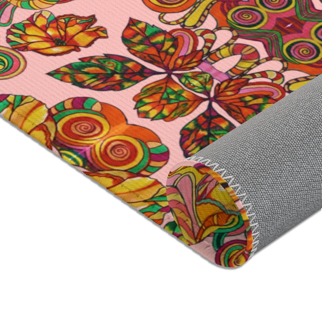 Artsy Floral Blush Area Rug