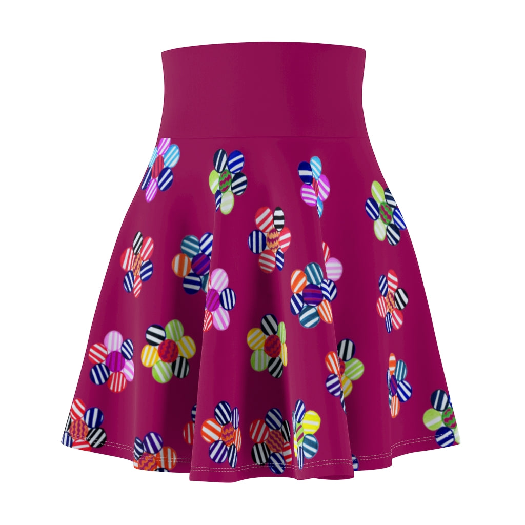 Orchid Candy Florals Skater Skirt