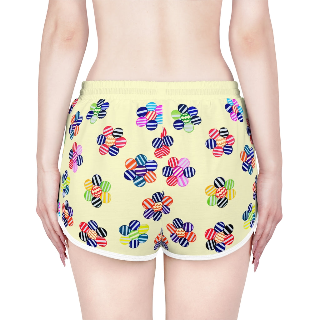 Cream Candy Florals Relaxed Shorts