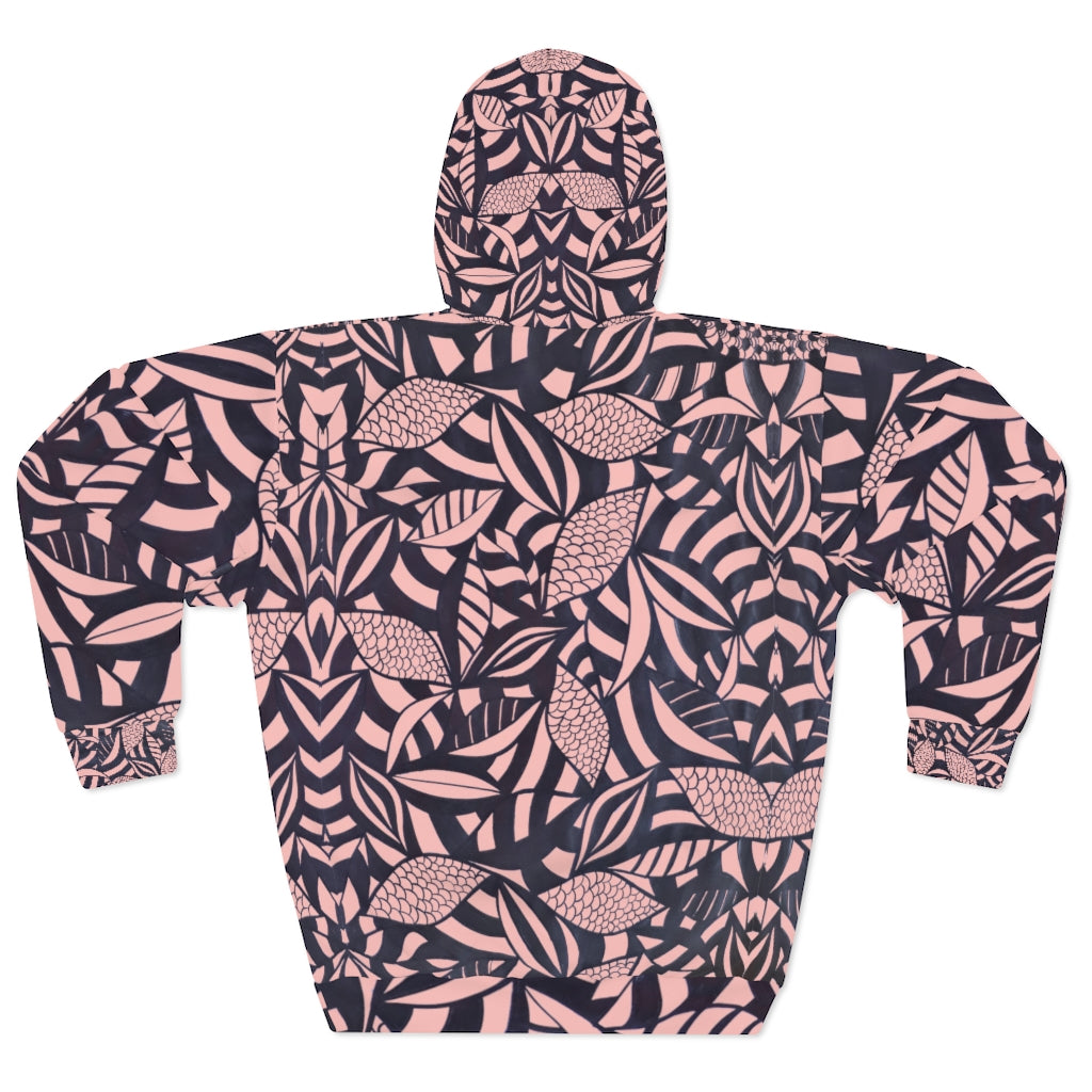 Unisex Tropical Minimalist Blush Pullover Hoodie