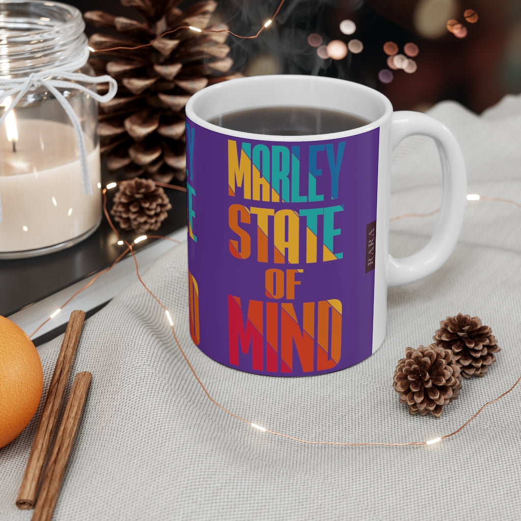 Marley Multi Print Purple Ceramic Mug 11oz