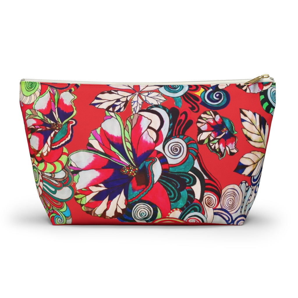 Floral Pop Red Accessory Pouch