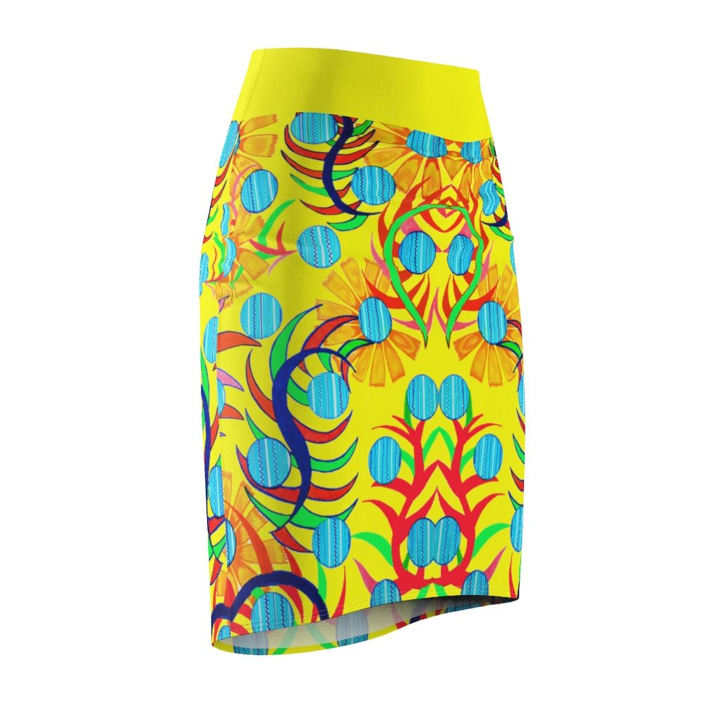 Sunflower Yellow Pencil Skirt