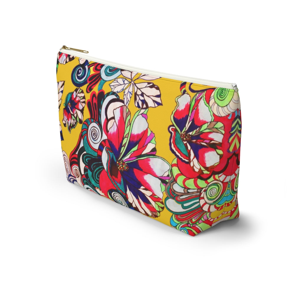 Floral Pop Yellow Accessory Pouch