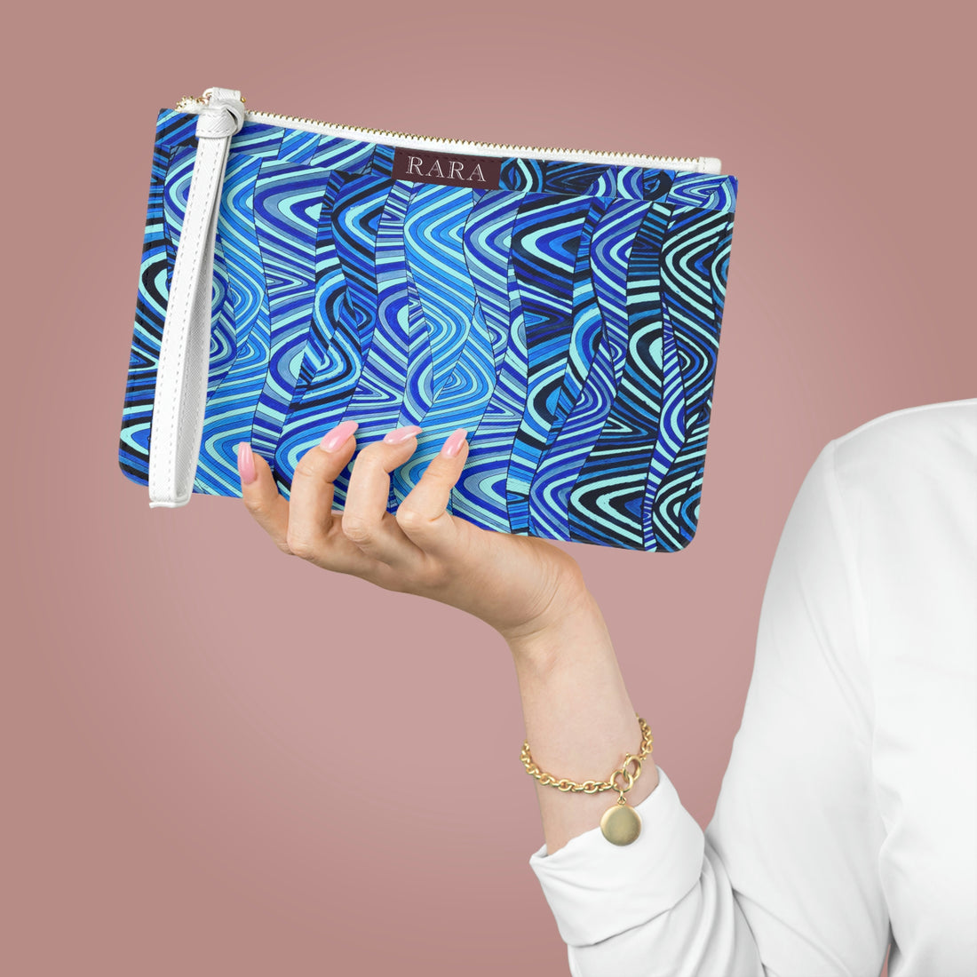 Icy Blue Sonic Clutch Bag