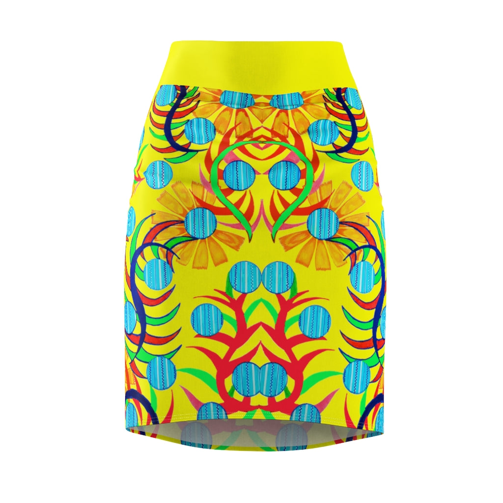 Sunflower Yellow Pencil Skirt