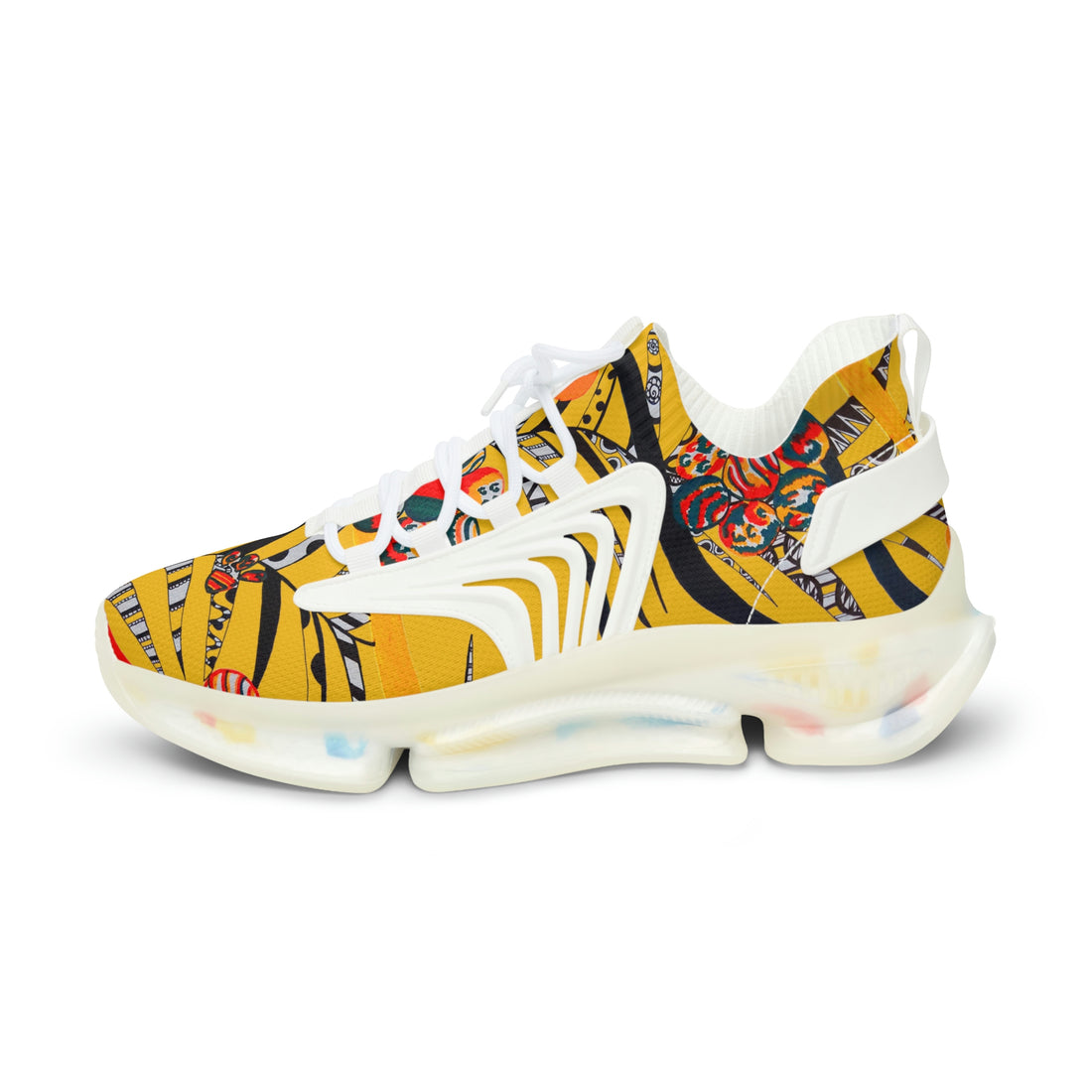 Yellow Wildly Wicked OTT Men's Mesh Knit Sneakers