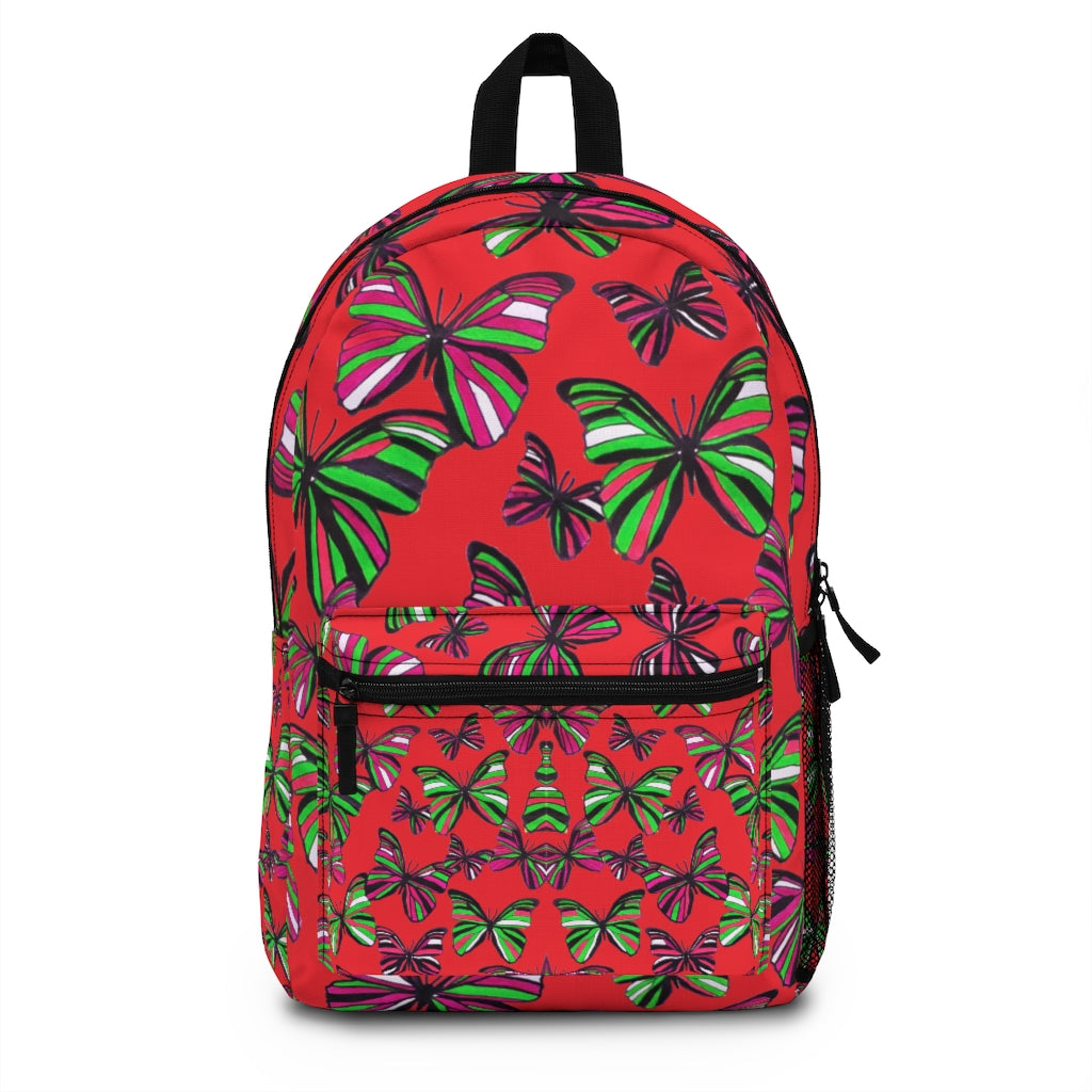 Butterflies Red Backpack