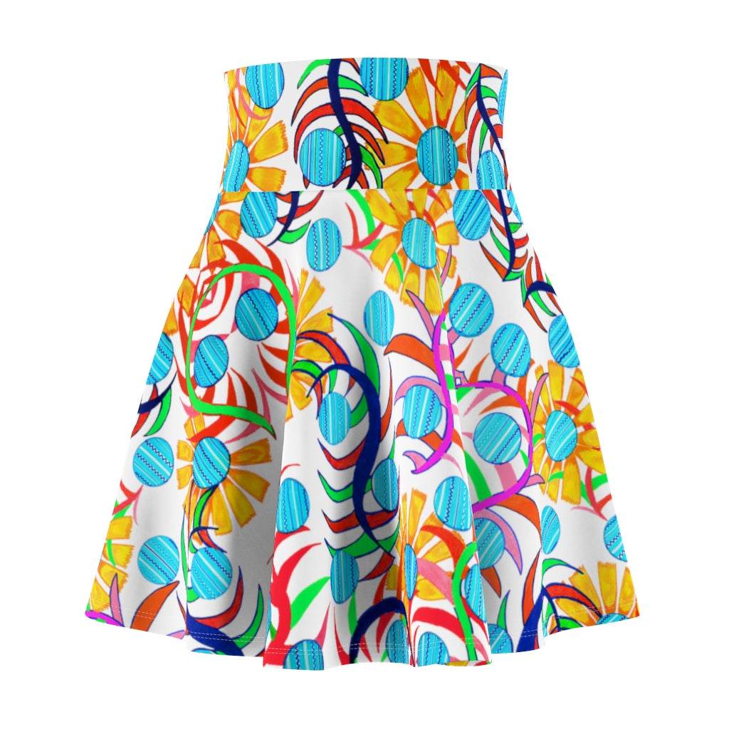 Sunflower Jet White Skater Skirt