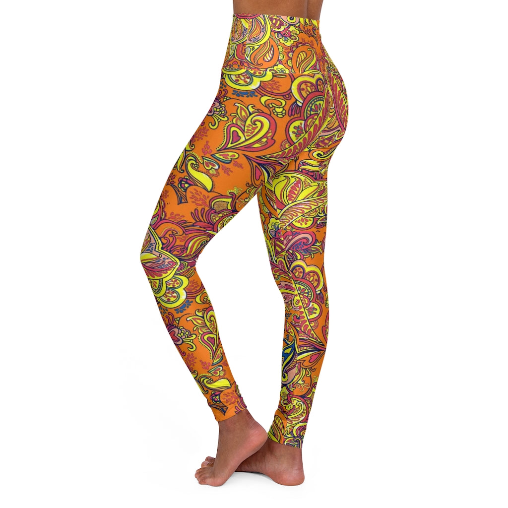 Paisley hearts Yoga Leggings