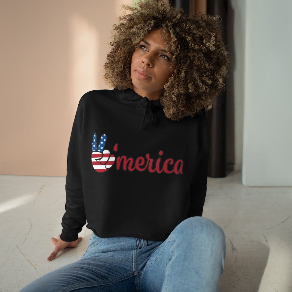 American Crop Hoodie